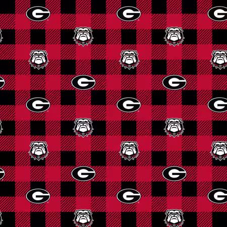NCAA Georgia Buffalo Plaid Fleece