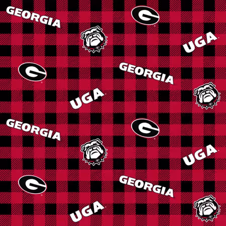 NCAA-Georgia Bulldogs Buffalo Plaid Cotton