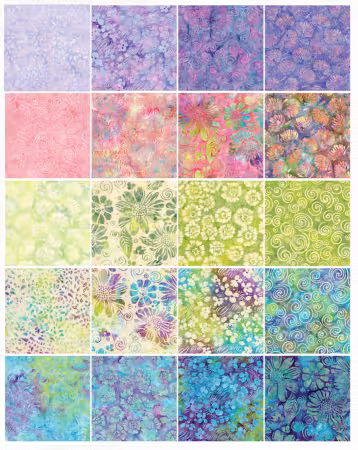 10in Squares Garden Bloom 42pcs