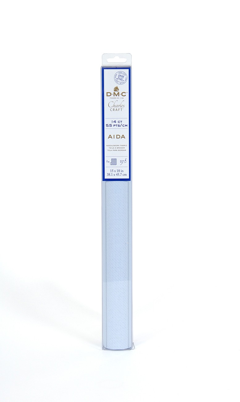 Aida Cloth 14ct 15in x 18in Light Blue