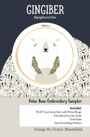 Polar Bear Embroidery Sampler