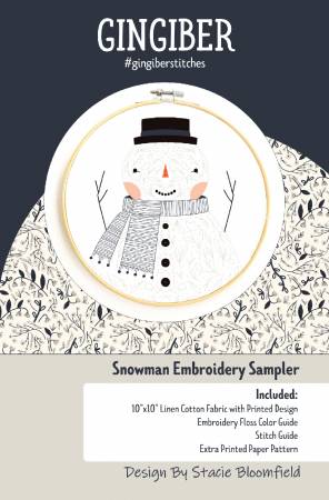 Snowman Embroidery Sampler