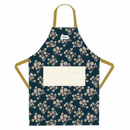 Golden Blue Floral Apron