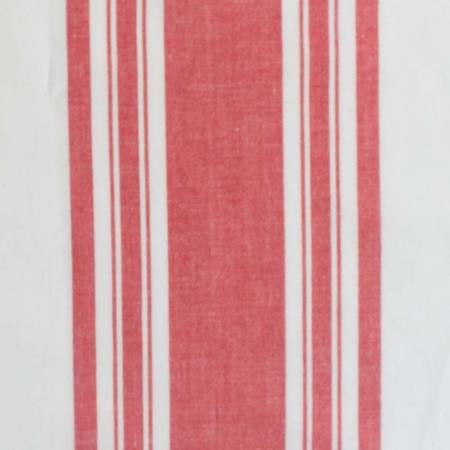 Red/White Farmhouse Stripe Homespun Fabric