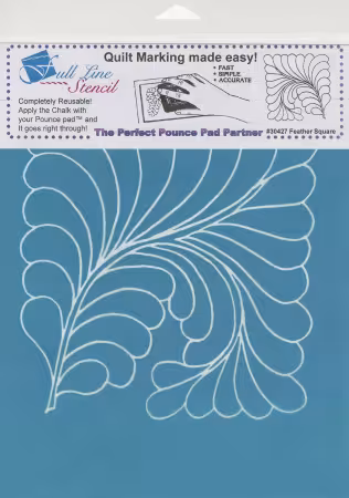 Full Line Stencil Feather Square