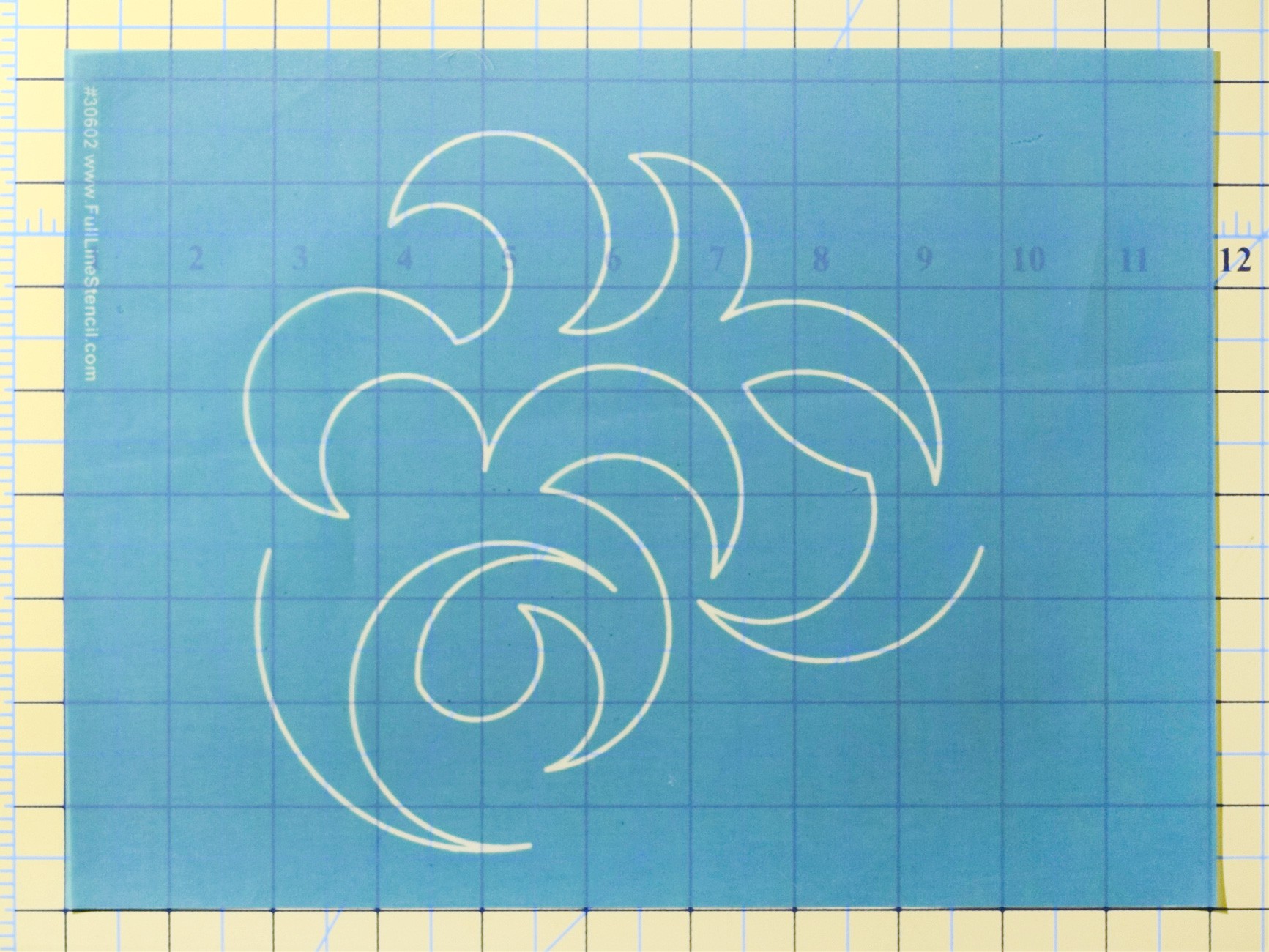 Overall Swirl Pattern Full Line Stencil Overall Swirl