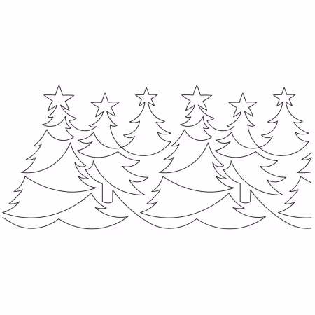 6in Christmas Forest Stencil