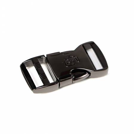 Side Release Buckle 1in Black Metal 1pc