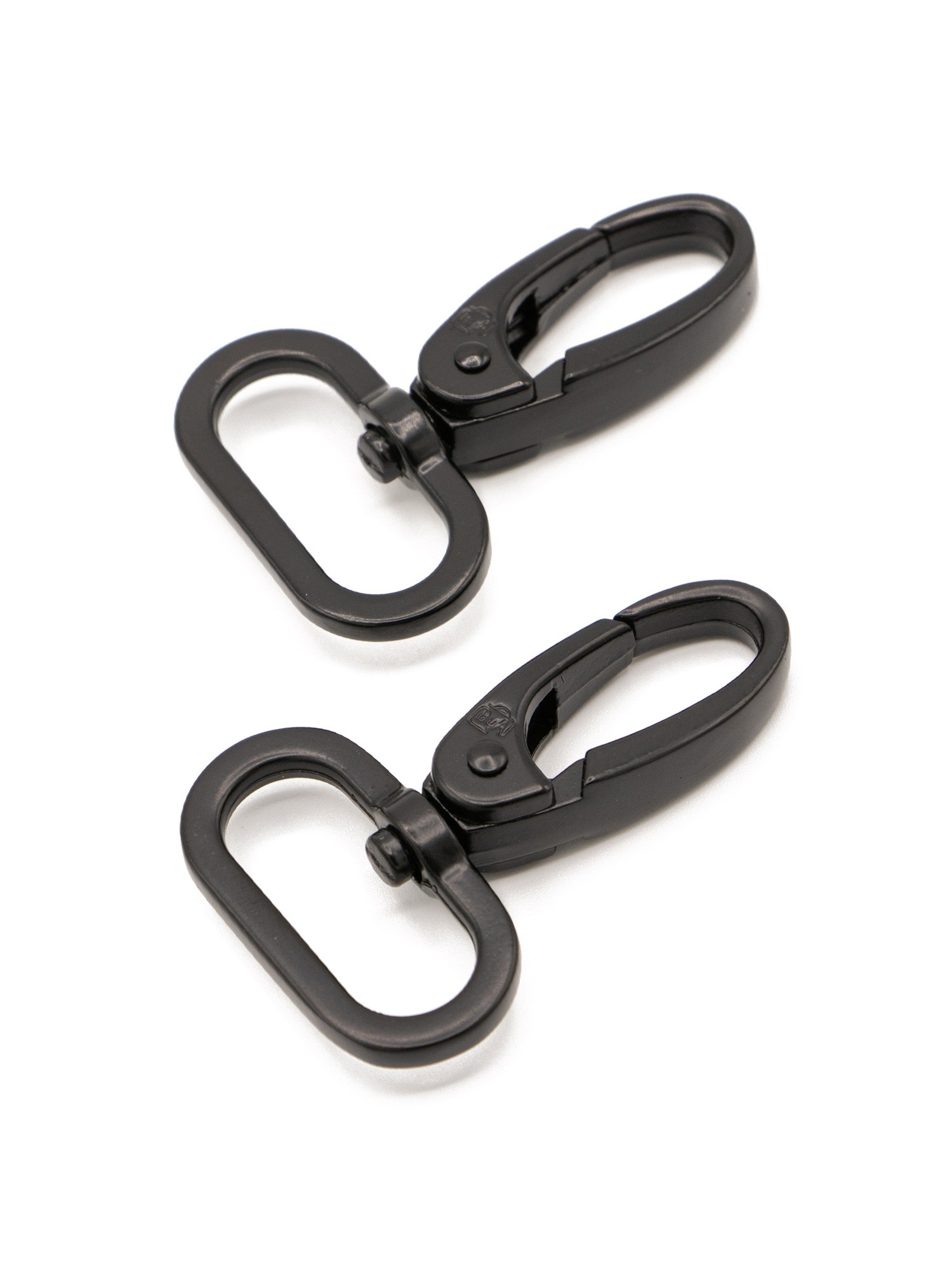 Swivel Hook 1in Black Metal Set of Two