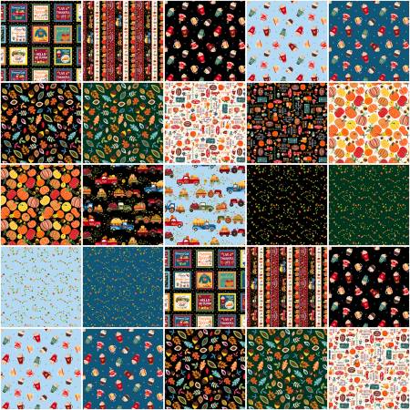 10in Squares Hayrides & Happiness, 42pcs/bundle