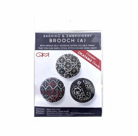 Sashiko & Embroidery Brooch A