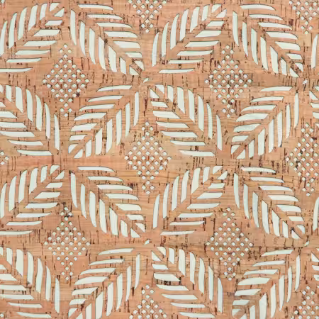 Cream Canvas Backed Palms Pro Lite Cork 1/2 yard