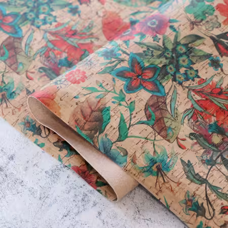 Rainbow Garden Cork 1/2 Yard