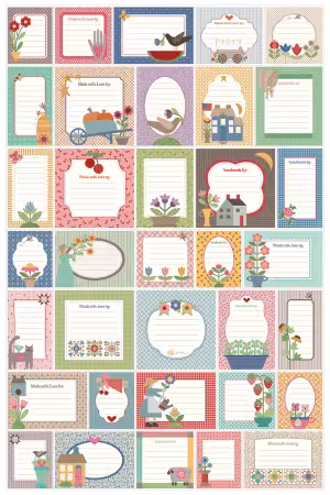 Home Town 36in x 54in Home Decor Vintage Quilt Labels