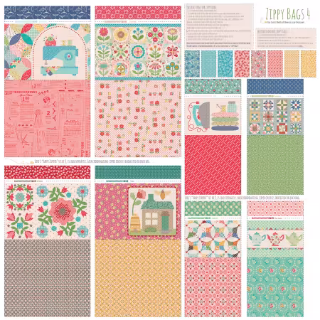 Lori Holt Home Décor 57/58in Zippy Bags 4 Panel