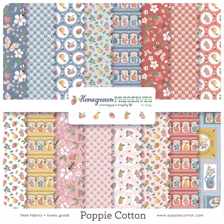 Fat Quarter Homegrown Preserves, 16pcs/bundle