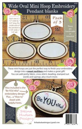 Wide Oval Mini Hoop Pendant Blanks