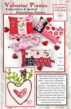 Valentine Pinnie - Embroidery and Quilted Pincushion Pattern