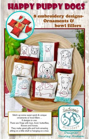 Happy Puppy Dogs Embroidery Pattern