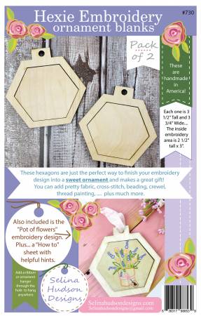 Hexie Embroidery Ornament Blanks 2 PK