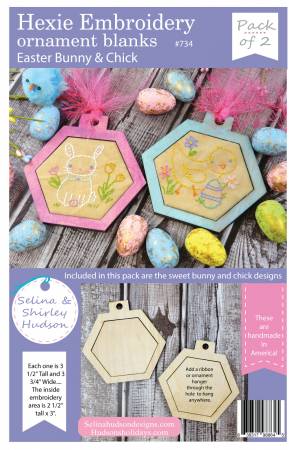 Spring Hexie Embroidery Ornament Blanks 2pk