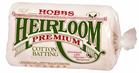 Batting Heirloom Premium 80% Cotton 20% Polyester 72in x 90in