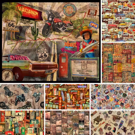 Assortment Historic Highway, 9pcs x 10yds