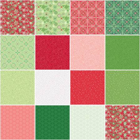 10in Squares Holiday Jewels, 42pcs/bundle
