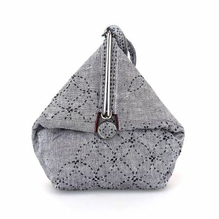 Sashiko slide Clasp Purse Half Kit Black