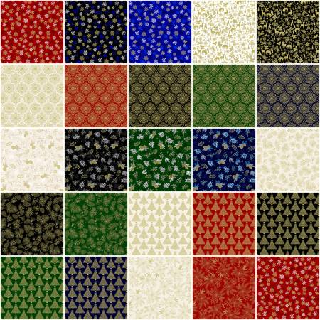 10in Squares Holiday Sparkle, 42pcs/bundle
