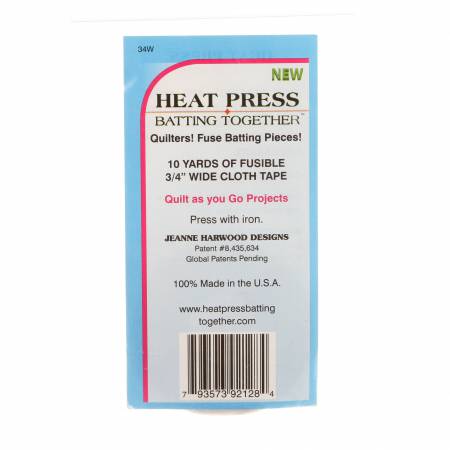 Heat Press Batting Together 3/4in X 10yd