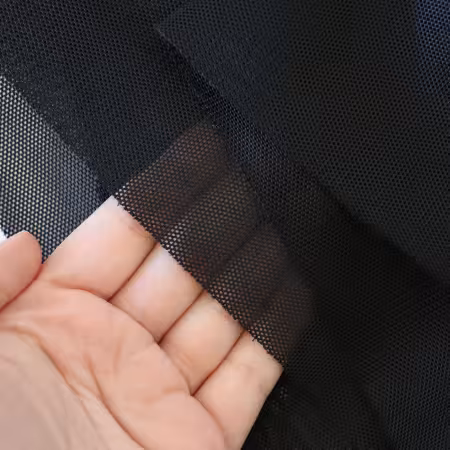 Black Mini Mesh 1/2yd