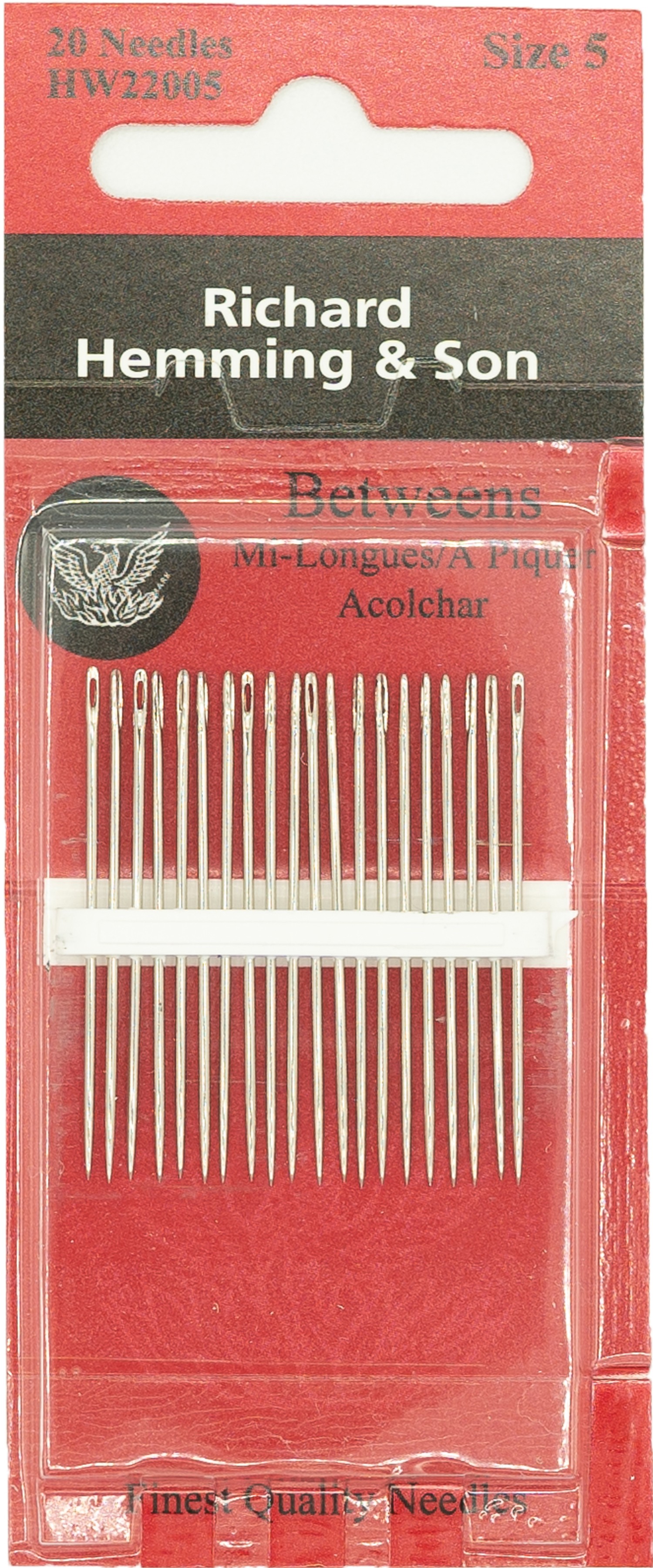 Richard Hemming Between / Quilting Needles Size 5 20ct