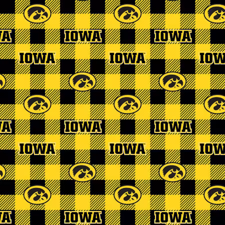 NCAA Iowa Buffalo Plaid Fleece