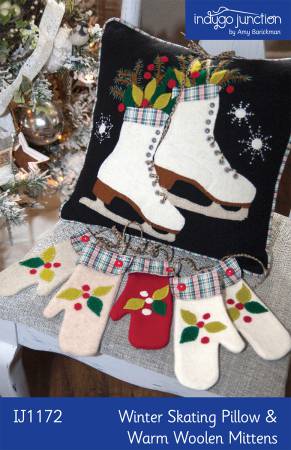 Winter Skating Pillow & Warm Woolen Mittens