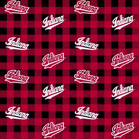 NCAA-Indiana Hoosiers Buffalo Plaid Cotton