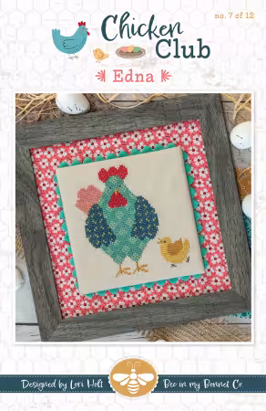 Chicken Club Cross Stitch Pattern of the Month 7 Edna
