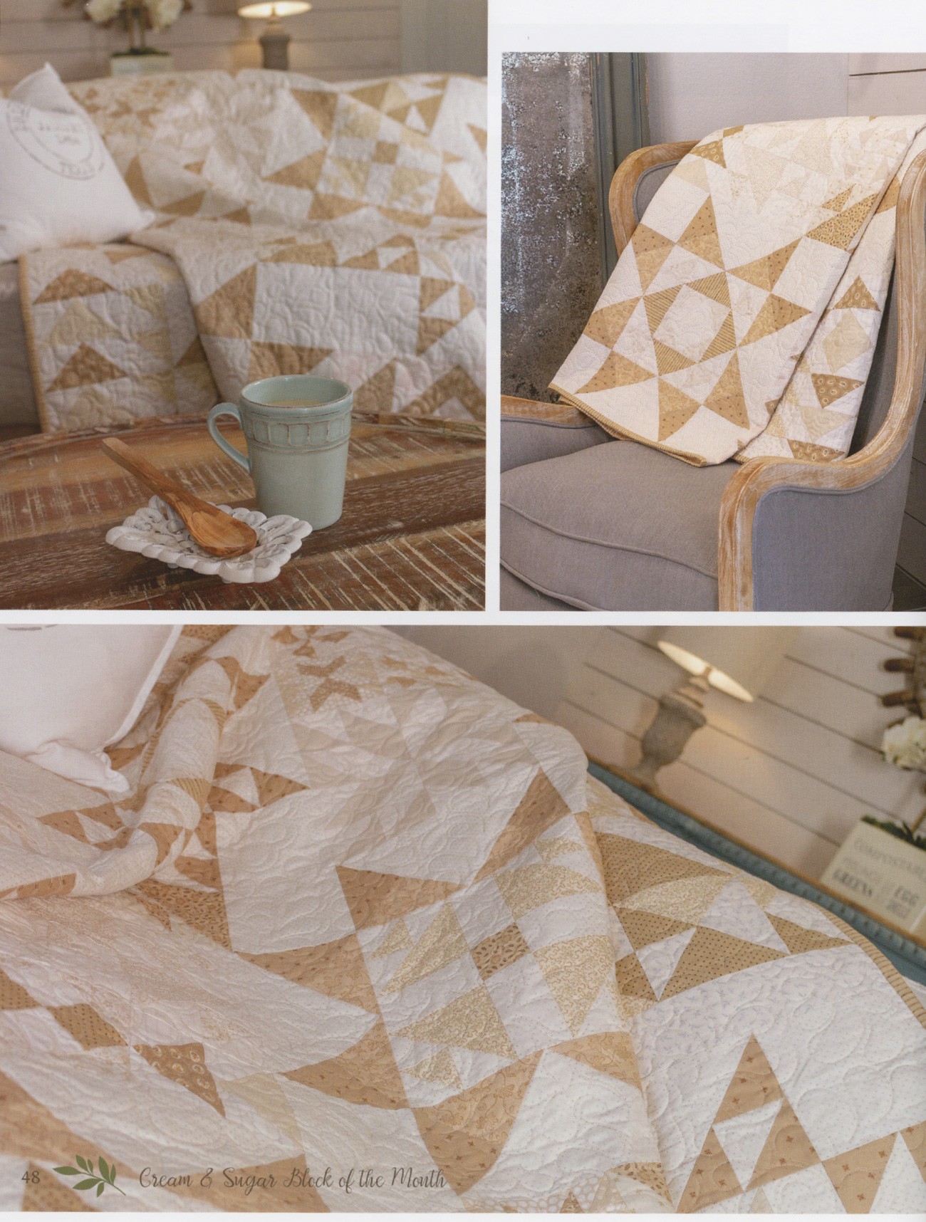 Cream & Sugar Block Of The Month By Sitar, Edyta