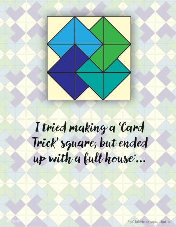 Card Trick Quilt Block Note Card