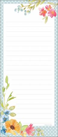 Poppy Floral List Pad
