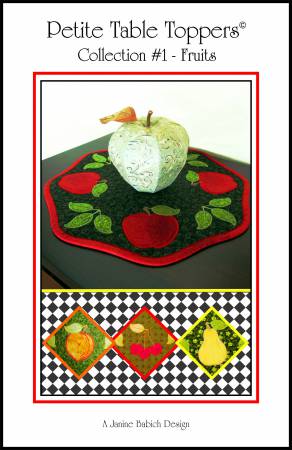 Petite Table Toppers Col 1- Fruits Machine Embroidery
