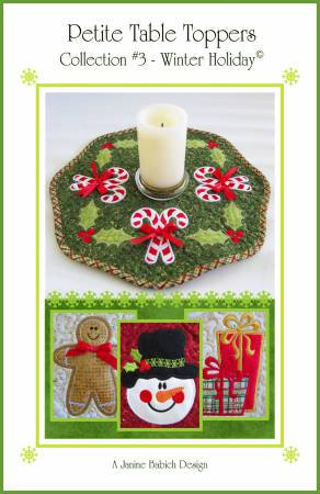 CD Petite Table Toppers Col 3- Winter Holiday Machine Embroidery