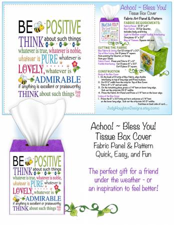 Be Positive Tissue Box Panel and Pattern