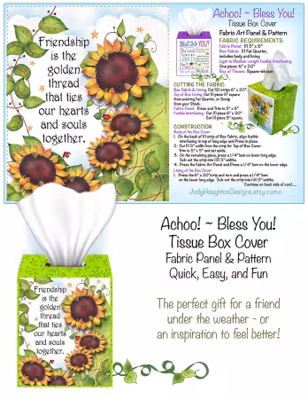 Friendship Tissue Box Panel and Pattern