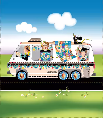 Quiltmobile Fabric Art Panel