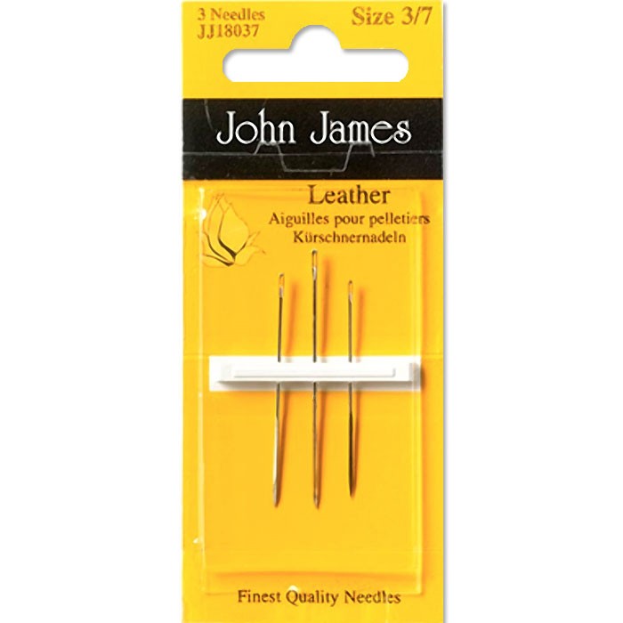 John James Leather Needles Assorted Sizes 3/7 3ct