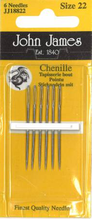 John James Blister Pack Chenille Needles Size 22