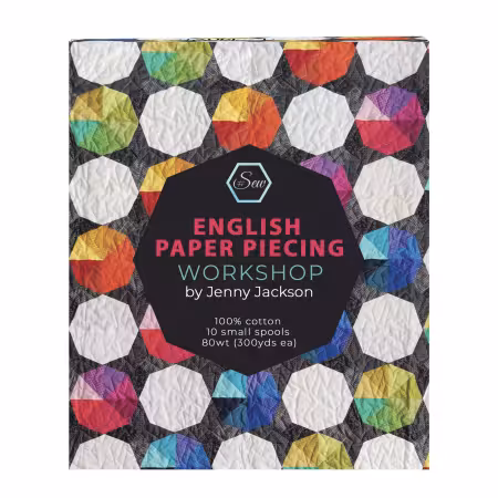 English Paper Piecing Workshop by Jenny Jackson 80wt 10 Small Spools