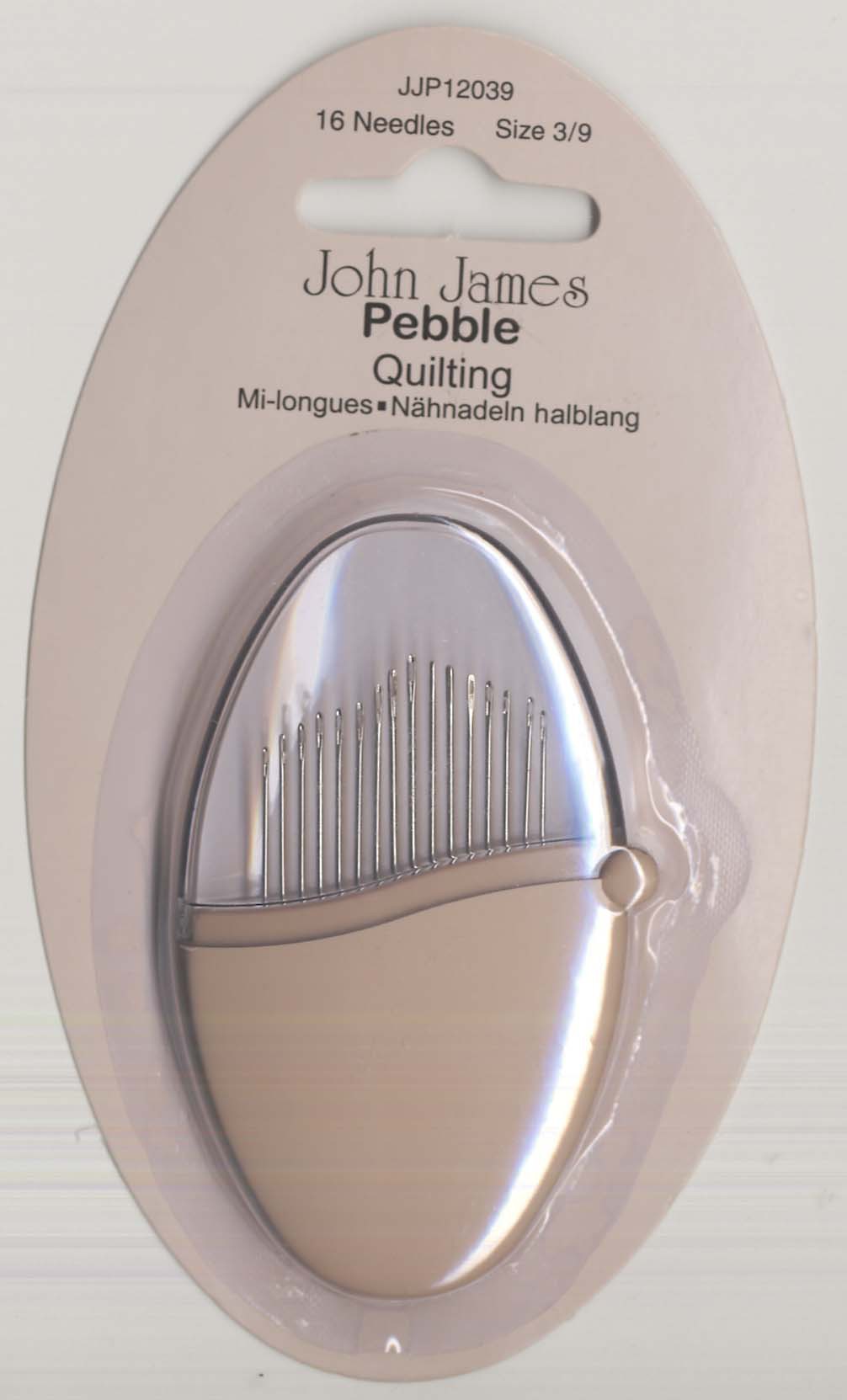 John James Pebbles Between / Quilting Needles Assorted Sizes 3/9 16ct Cafe Lait