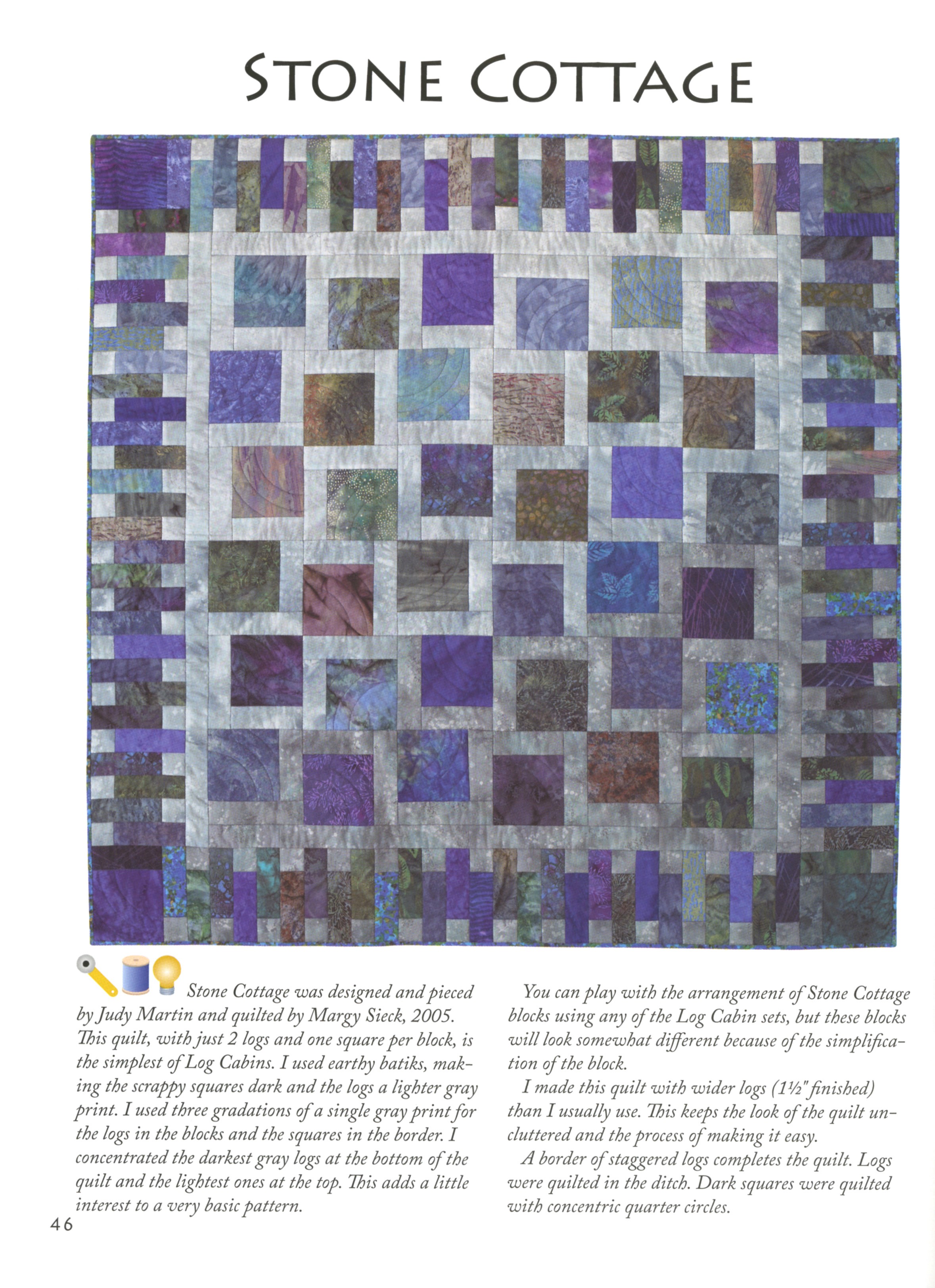 Judy Martin's Log Cabin Quilt Book By Martin, Judy